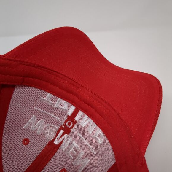 Women For Trump Strapback Hat Red One Size Adjustable Embroidered Vented Holes - Picture 7 of 8